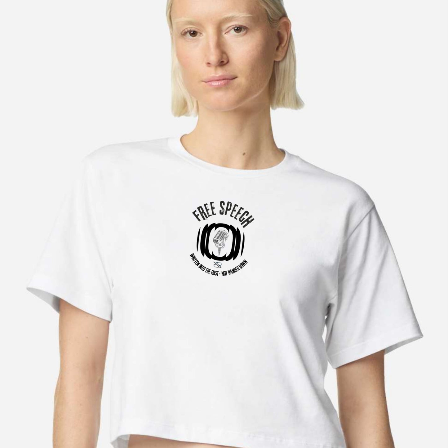 FREE SPEECH RESISTANCE CROPPED TEE