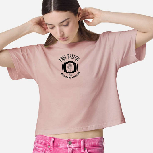 FREE SPEECH RESISTANCE CROPPED TEE
