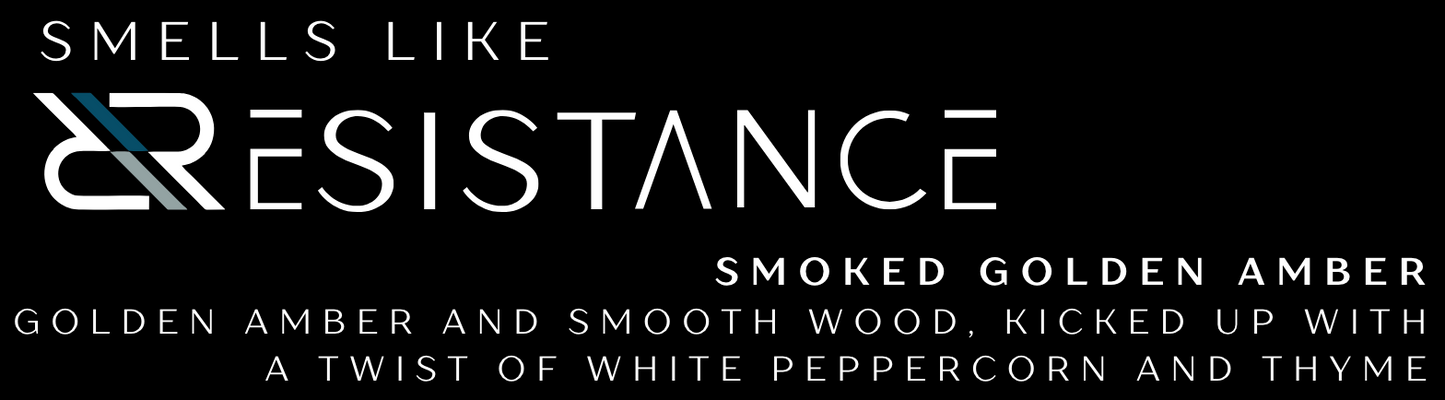 SMOKED GOLDEN AMBER RESISTANCE CANDLE & MATCHBOX