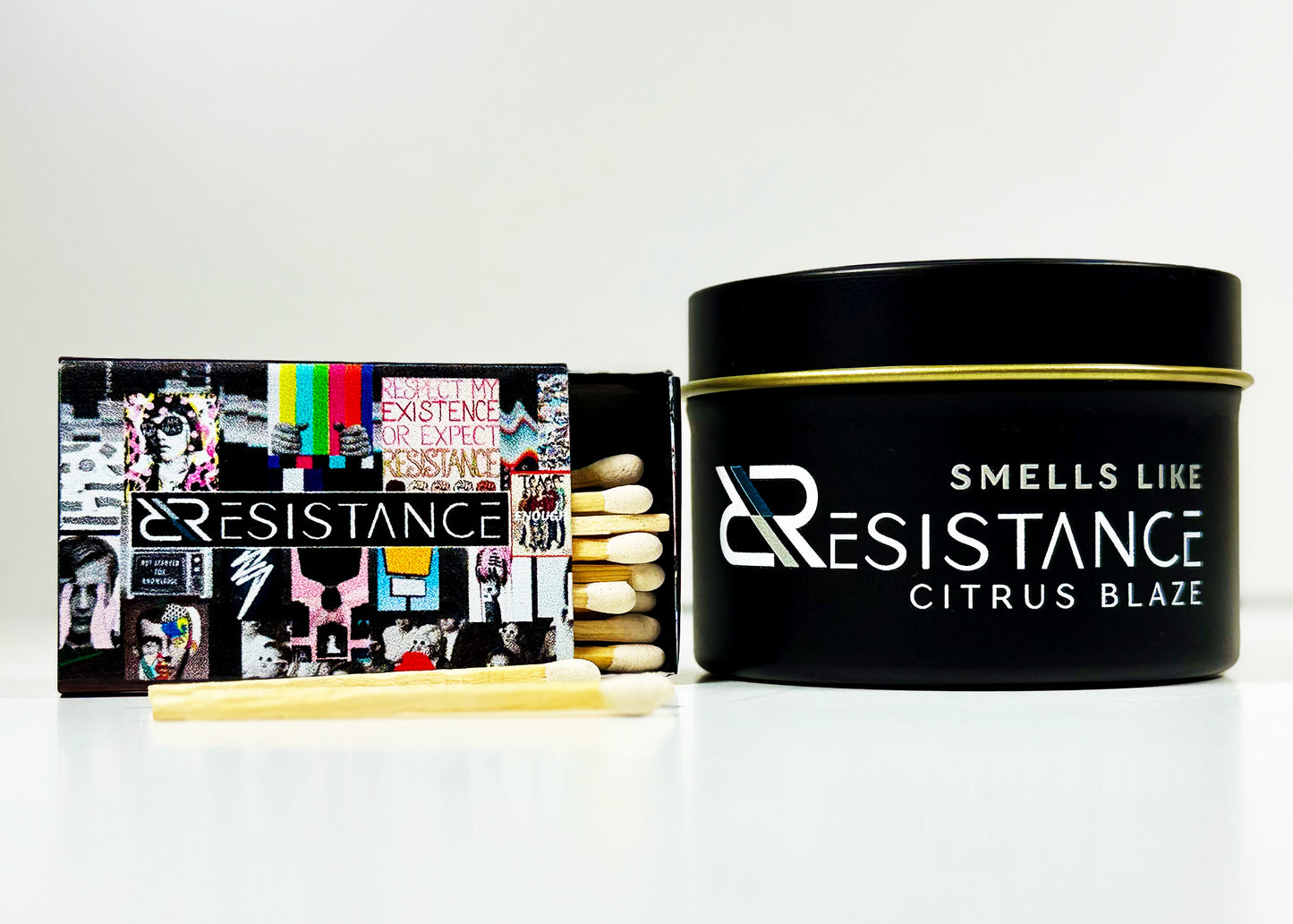 CITRUS BLAZE RESISTANCE CANDLE & MATCHBOX