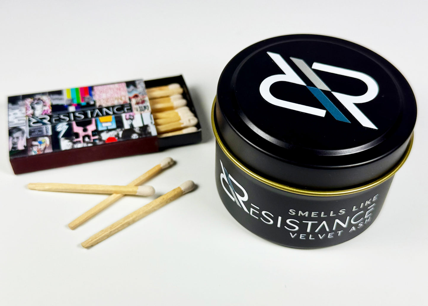 VELVET ASH RESISTANCE CANDLE & MATCHBOX